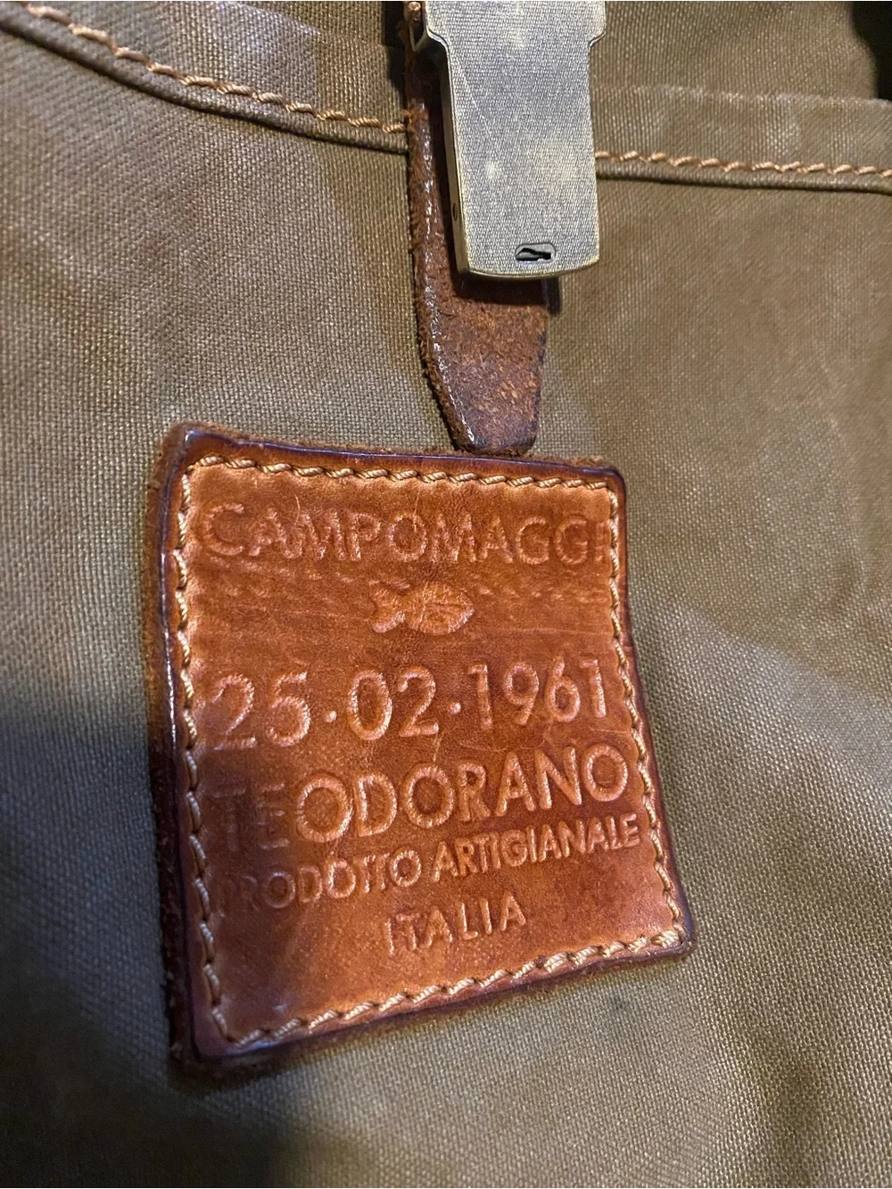 Campomaggi Teodorano Canvas & Leather Tote Bag - Made in Italy-Vintage Look